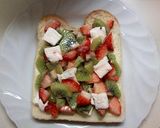 いちごキウイクリチーのフレッシュトースト作り方2写真