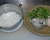 簡単 牡蠣と芹の雑炊作り方1写真