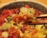 節約レシピ☆マグロのアラでネギトロ丼作り方3写真