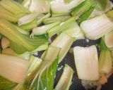 青梗菜と塩昆布のニンニク炒め作り方4写真