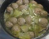 肉団子と白菜のスープ煮込み作り方5写真