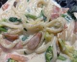 冷凍うどん❤カルボナーラ❤簡単ソース🎵作り方4写真
