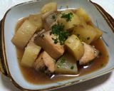 ﾌﾗｲﾊﾟﾝで作るおつまみブリ大根☆作り方4写真
