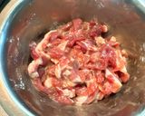 ラム肉と彩り野菜の中華風細切り炒め作り方1写真