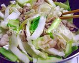 白菜とチンゲン菜の豚バラ塩あんかけ作り方4写真