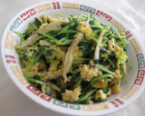 豆苗とさきいかの卵炒め作り方6写真