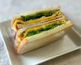 コーン玉子と焼きハムのサンドイッチ作り方9写真