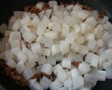 コロコロ大根と挽き肉のコチュジャン丼作り方6写真