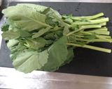 簡単　のらぼう菜と豚こまのゴマ油醤油炒め作り方2写真