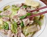 ☆簡単☆豚こまレタスの塩レモン炒め作り方5写真