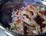 玉ねぎといくらのピリ辛豆腐作り方3写真