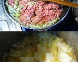 白菜のキーマーカレー作り方1写真