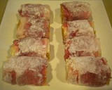 厚揚げの豚肉巻き　甘酢あん作り方2写真