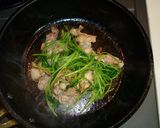 三つ葉と豚肉のオイソ炒め作り方3写真