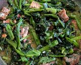 簡単★昼食！ほうれん草のサバ味噌煮缶炒め作り方2写真