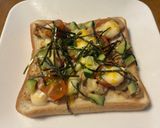和風ツナマヨちくわと夏野菜のチーズト―スト作り方6写真