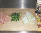 カレー風味ナポリタン作り方1写真