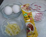 ささっとカレー&チーズオムレツ作り方1写真