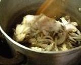きのこと鶏のハーブ風味豆乳スープ作り方3写真