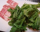 春菊とベーコンの☆和風パスタ☆作り方2写真