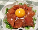 おうちで居酒屋メニュー★まぐろのユッケ作り方3写真
