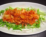焼肉、中華に添えて☆水菜とキムチのサラダ作り方3写真