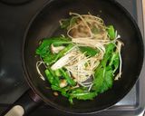*菜の花ときのこ炒め*作り方4写真