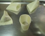 ツナカレーのテトラ春巻き作り方6写真
