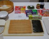 鯛と２にゃんの飾り巻き寿司作り方1写真
