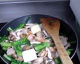 菜の花とベビーホタテのバター風味炒め作り方4写真