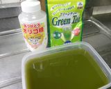 グリーンティでゼリー☆白玉入り【和風パフェ】作り方1写真