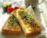 大葉薫る✿明太トースト作り方2写真