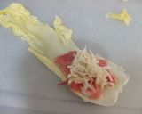 ✿ฺ豚こまと切干大根の白菜ﾁｰｽﾞﾛｰﾙ作り方4写真