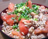 スピードレシピ✿トマトと豚ひきの丼作り方8写真