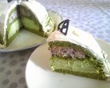 ドームケーキ抹茶ムース入り作り方15写真