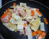 大根とベーコンのガーリック炒め作り方3写真