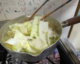 サバ缶水煮と生姜とキャベツのパスタ作り方5写真