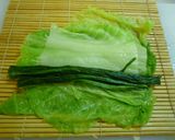 白菜とにらでロールおひたし作り方3写真