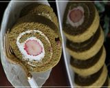 ひな祭りカラー♪苺と桜の抹茶ロールケーキ作り方27写真
