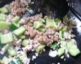 きゅうりと納豆の辛味炒めのせご飯作り方5写真