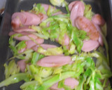 魚ソーセージとキャベツの玉子焼き作り方5写真