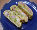 魚ソーセージとキャベツの玉子焼き作り方14写真