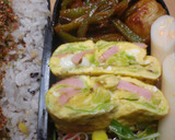 魚ソーセージとキャベツの玉子焼き作り方15写真