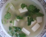 中国人が作る香菜豆腐スープ作り方5写真