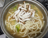 白菜としめじのみそ鍋うどんの作り方作り方8写真
