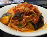 ロングパスタで作る茄子のアラビアータ作り方10写真