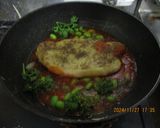 えだまめと豚肉のトマトソース和え作り方2写真