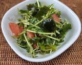 簡単豆苗とワカメとトマトのさっぱりサラダ作り方4写真