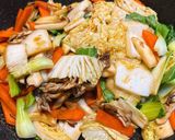 鶏ささみときのこの中華丼作り方7写真