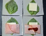 簡単♪ハムとチーズのおつまみ春巻作り方2写真
